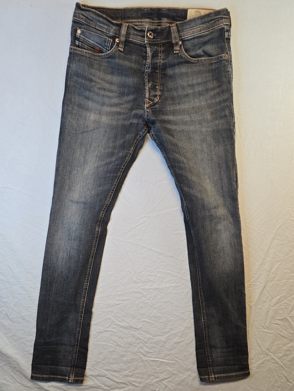 Diesel Industry Tepphar Blue Fade Slim-Carror Denim Jeans
